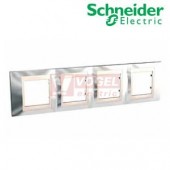 MGU66008510 Krycí rámeček 4nás., Cromo/Marfil (UNICA Plus), VÝROBA UKONČENA