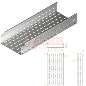 Žlab perf šxv 100x 80 KCJ100H80/3N  š100xv 80mm, tl.1,0mm (180410)