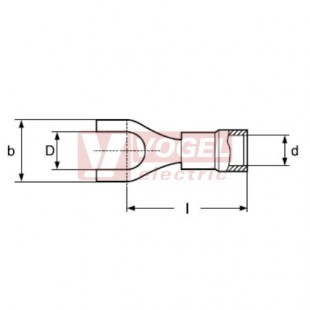 BF-U3,5/PA Vidlice lisovací s izolací PA (1,5-2,5mm2) -55 až +125°C