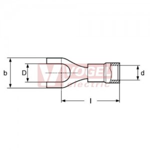 BF-U3,5/PA Vidlice lisovací s izolací PA (1,5-2,5mm2) -55 až +125°C