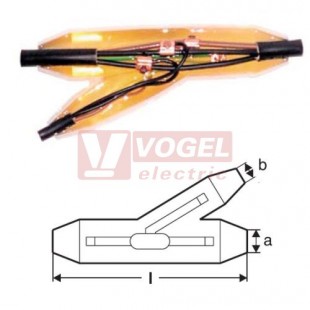 OSZ 2,5- 16 Zalévací spojka odbočná + svorky, kabel hlavního vedení 4x2,5-4x16mm2, kabel odbočný 4x2,5-4x16mm2