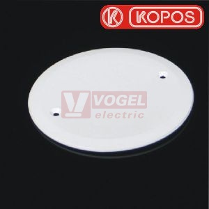 V 68HF_HB víčko pro konečné zakrytí krabic s roztečí uchycení 60 mm, barva bílá RAL 9003, PVC, bezhalogenové