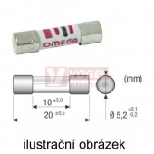 Pojistka keram. 5x20  2,0A  T pomalá, vyp.schopnost 1500A/250V