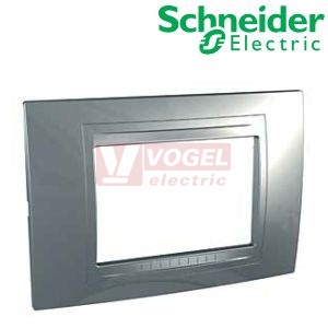 MGU410360 Unica Allegro - Krycí rámeček trojmodulový, Silver