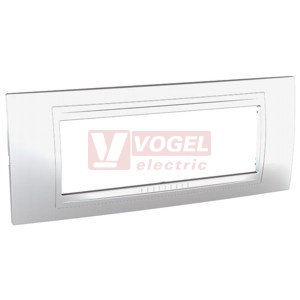 MGU410460 Unica Allegro - Krycí rámeček čtyřmodulový, Silver