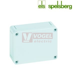 PS 1309-6-o   Plastová krabice TK 130x 94x 57mm, víko šedé, bez předlisů, IP66, RAL7035, polystyrol