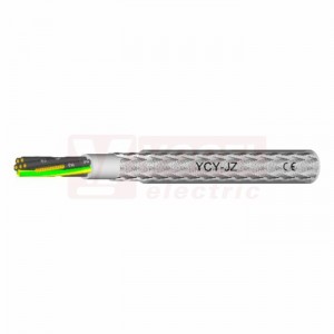 YCY-JZ  4x 2,50   kabel stíněný flexibilní, žíly černé číslované se ze/žl, dvojitý plášť, vnější transparentní POD 100 METRŮ JE ÚČTOVÁN POPLATEK ZA STŘIH 150,- BEZ DPH
