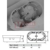 KUP 68/2 Krabice univerzální 2-nás., do sádrokartonu, 147x72x47mm, 4ks šroub (náhr.KP 64/2L)