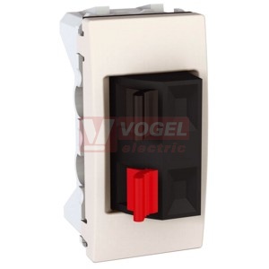 MGU348725 Unica - Svorky pro připojení reproduktorů, 1 modul, Marfil