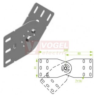 Spojka žlabu 100 LGPH100, otočná L=246mm, tl.1,5mm (112100)