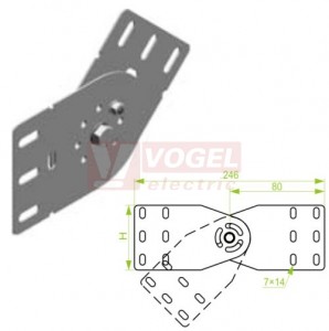 Spojka žlabu 100 LGPH100, otočná L=246mm, tl.1,5mm (112100)