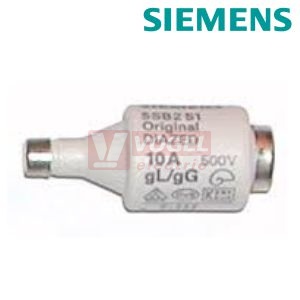 Pojistka E27/DII  10A gG/gL 500V zpožděná (šnek) (SIEMENS 5SB251) DIAZED