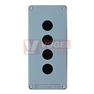 XAPM3504H29 Skříň kovová 4-otvory 22mm, 80x175mm, hl.74,5mm, barva modrá, metrická vývodka