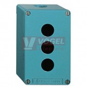 XAPM2503H29 Skříň kovová 3-otvory 22mm, 80x130mm, hl.74,5mm, barva modrá,  metrická vývodka (VÝROBA UKONČENA)