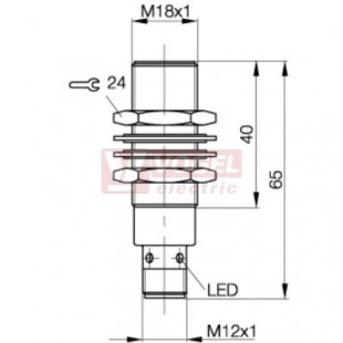 BES 516-326-S 4-W indukční snímač M18, kov, PNP/NO, odolný sváření