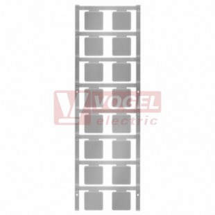 SM 22/22 K MC NE SI MultiCard, značení přístrojů SwitchMark, štítek šedo-stříbrný v22mm x š22mm, samolepící, PA66 (1877590000)
