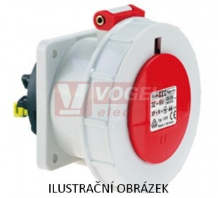 Zásuvka vestavná rovná Quick-Connect 16A 5p 400V 6h IP67