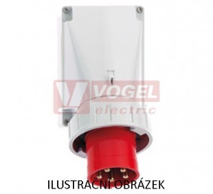 Přívodka nástěnná 5P  63A 400V IP67 6h Bals 24062, šroubová, GT