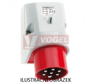 Přívodka nástěnná 4P 125A 500V IP67 7h Bals 24191, šroubová, GT