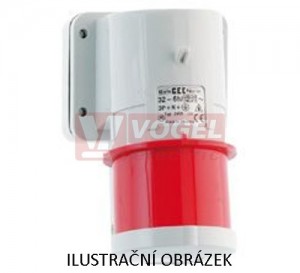 Přívodka vestavná 3P  16A 230V IP44 6h Bals 2626, šroubová, s víčkem, GT