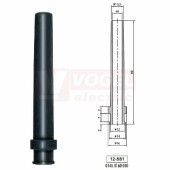 Vývodka kabelová 12-598, L=89mm, pr.hrdla 16/12mm, pro pr.kabelu 8mm, materiál Pliopren - určeno pro ruční nářadí jako ochrana proti zalomení kabelu