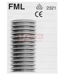 Chránička  25 FML25 trubka ohebná - 350N, 18,3/25mm, nízká odolnost, sv.šedá, RAL7035, PVC