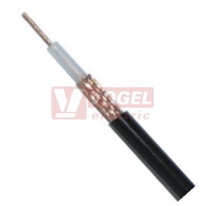 Kabel koaxiální 50 Ohm RG58/U  dielektrikum vzduch, černý, prům.5mm
