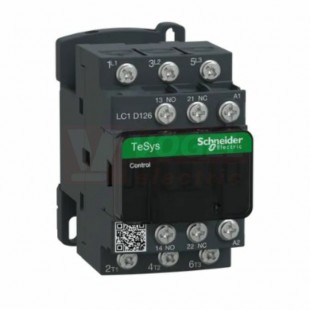 LC1D126B7     Stykač 3P 12A AC-3, 24V AC, pom.kont. 1"Z"+1"V" , pro kabel.oka