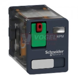 RPM21E7 relé paticové výkonové, 2xCO přepínací kontakt, 15 A/48 V AC bez LED, test.tlačítko, kontakty AgNi