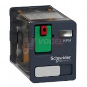 RPM21FD relé paticové výkonové, 2xCO přepínací kontakt, 15 A/110 V DC bez LED, test.tlačítko, kontakty AgNi