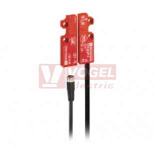 XCSDMC590L01M8 Bezpečnostní kódovaný magnetický snímač, NO/NC, 24VDC, oper.zóna Sao=5/Sar=15mm, 51x16x7mm, vč.magnetu, konektor M8