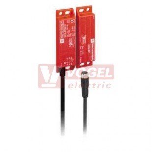 XCSDMP500L01M12 Bezpečnostní kódovaný magnetický snímač, NO/NO/NC, 24VDC, oper.zóna Sao=8/Sar=20, 88x25x13mm, vč.magnetu, konektor M12