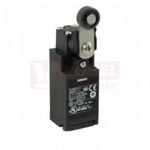 D4N-1B22 Koncový spínač, válečková páka (kovová páka, pryskyřičný váleček), kontakty 2NC, pomalé, vývodka 1xPg13,5, IP67