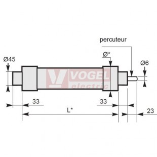 Pojistka VN 24kV 40A   FUSARC CF2440 (51006 544 M0) délka 442mm