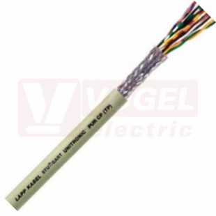 Unitronic PUR CP (TP) 4x2x0,5mm2 kabel datový flexibilní, párovaný, stíněný, barevné značení žil podle DIN 47100, plášť PUR šedý, pro náročné aplikace RAL7032 (0032862)