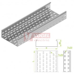 Žlab perf šxv 100x 80 KCP100H80/3  š100xv 80mm, tl.1,5mm (180810)