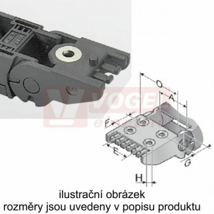 KA/Z 18.1 070 řetězové zakončení (s otvory), pro vnitřní š=70mm, plast, pro řetěz MP 18.1, MP 18.2 (MR-018100005800)