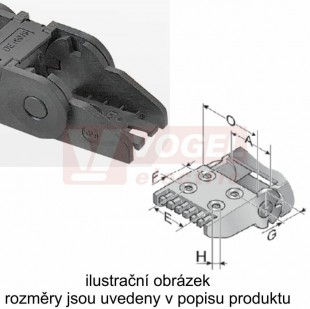 KA/Z 18.1 070 řetězové zakončení (s čepy), pro vnitřní š=70mm, plast, pro řetěz MP 18.1, MP 18.2 (MR-018100005900)