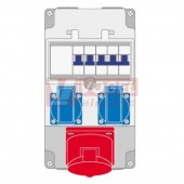 Z52.210 Zásuvková kombinace 2x16A/230V, 1x 5P/16A/400V, jističe 1x3P/16A B, 2xP/16A B rozměr 245x138mm