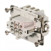 Konektor   6pin Z 24A/500V HDC HE 6 FP,  technologie připojení vodiče PUSH-IN do 2,5mm2 (1873520000)