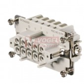 Konektor  10pin Z 16A/500V HDC HE 10 FP,  technologie připojení vodiče PUSH-IN do 2,5mm2 (1873540000)