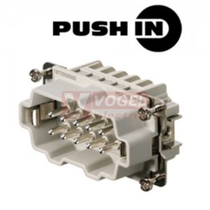 Konektor  10pin V 16A/500V HDC-HE-10MP, PUSH-IN, (1873550000)