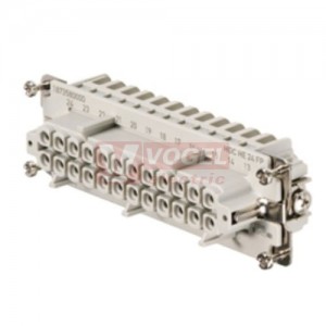 Konektor  24pin Z 16A/500V HDC HE 24 FP,  technologie připojení vodiče PUSH-IN do 2,5mm2 (1873580000)