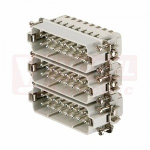 Konektor 16pin V 16A/250V HDC HA 16 MT, pružinový, č.33-48 (1896850000)