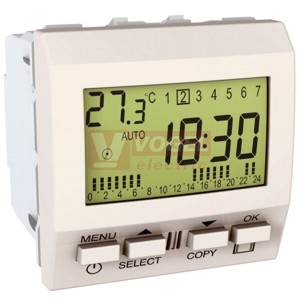 MGU350525 Unica - Termostat týdenní programovatelný, Marfil