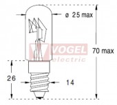 Žárovka E14  15W/240V 22x60mm Orbitec E6536
