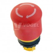 M22-PVT Ovládací hlavice nouzového zastavení, RU, hřib pr.38mm, odblokovat pootočením, neprosvětlená (000263467)