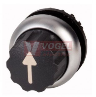 M22-WR4 Ovládací hlavice přepínače, otočná hlavice, s aretací, kroužek titan, 4polohy (279419)