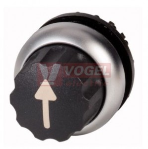 M22-WR4 Ovládací hlavice přepínače, otočná hlavice, s aretací, kroužek titan, 4polohy (279419)