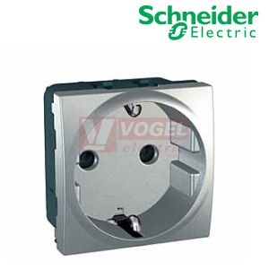 MGU303730 Unica - Zásuvka 230V/16A, 2P+PE Schuko, Aluminium